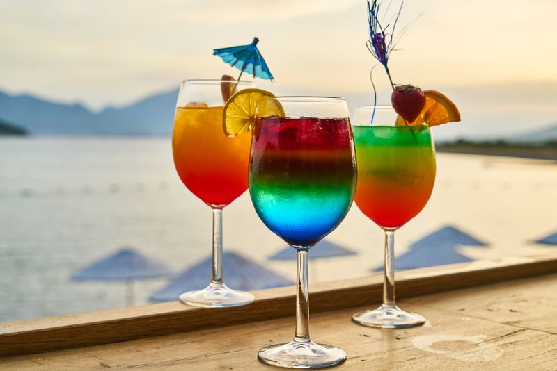 cocktails on a boat