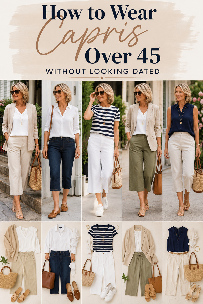 5 Easy Capri Outfit Ideas for Women Over 45