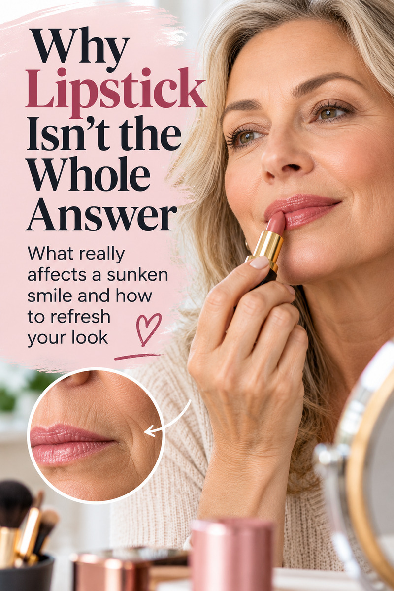 Is your favorite lipstick no longer giving you the look you want? 💄 Changes in lip appearance and facial structure as we age can affect how lipstick looks, and makeup alone isn't always the answer. Discover what causes thinning lips and a sunken smile, plus flattering lipstick shades, hydrating lip care tips, and simple beauty advice for mature women. Save these beauty tips for your next makeup refresh!#MatureBeauty #LipstickTips #BeautyOver50 #AgingGracefully #LipCare